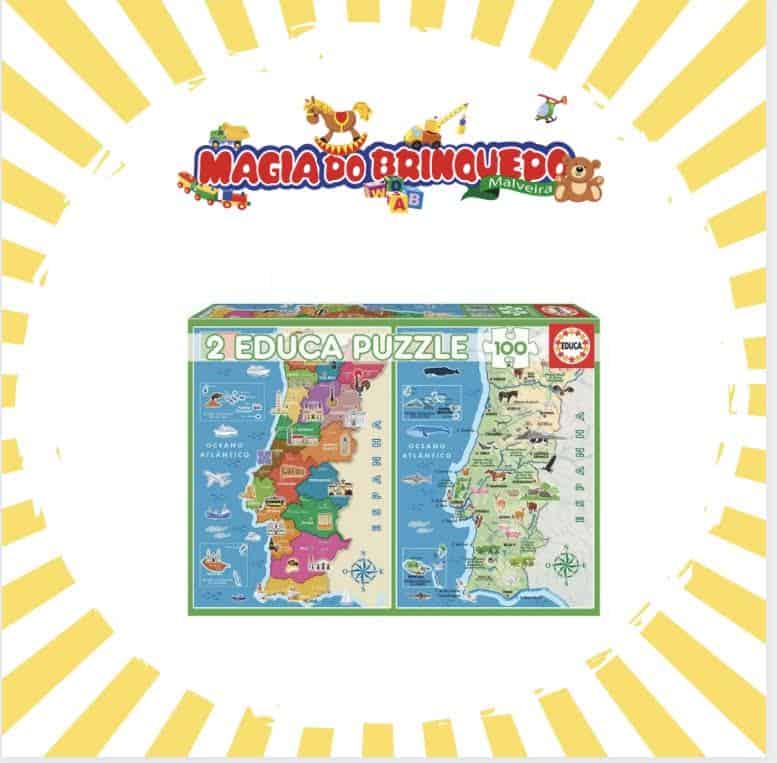 Puzzle Mapa de Portugal (80 Peças) - Puzzle Infantil - Compra na